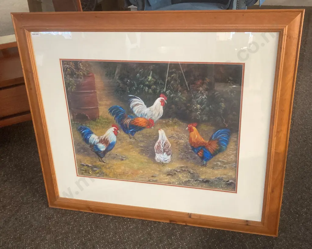 Friends & Family by Jan Bentley, Glazed Wooden Frame, 78 x 91cm Image 1++