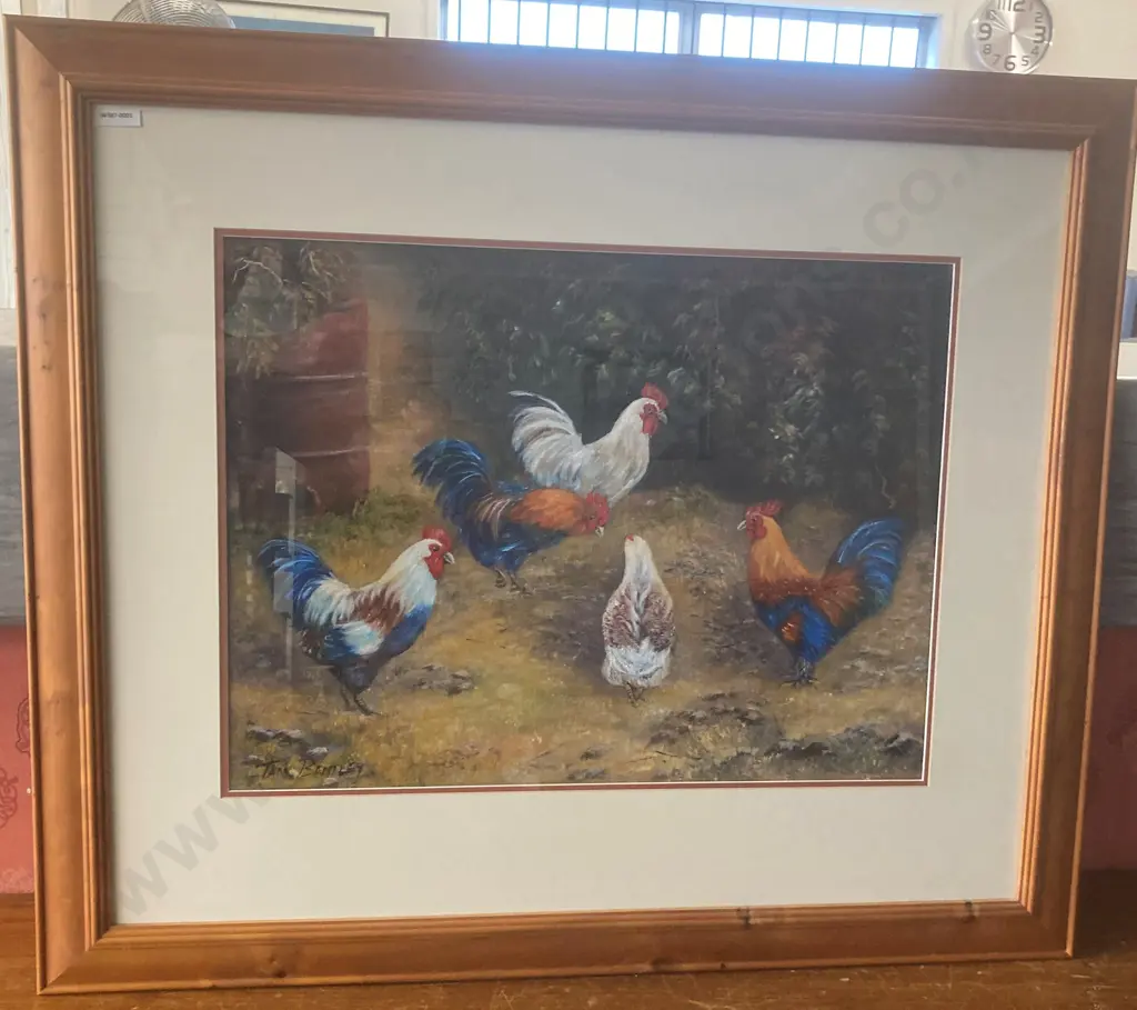 Friends & Family by Jan Bentley, Glazed Wooden Frame, 78 x 91cm Image 1++