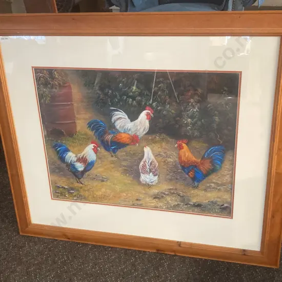 Friends & Family by Jan Bentley, Glazed Wooden Frame, 78 x 91cm