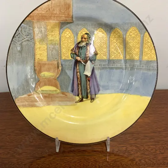 Royal Doulton Shakespearean Seriesware Shylock  Plate D3596, 1912-28, 21.5cm