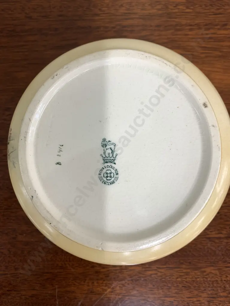 Rare Royal Doulton Coaching Days Seriesware Lidded Biscuit Barrel D2716, EPNS Lid, Rim and Handle Image 1++