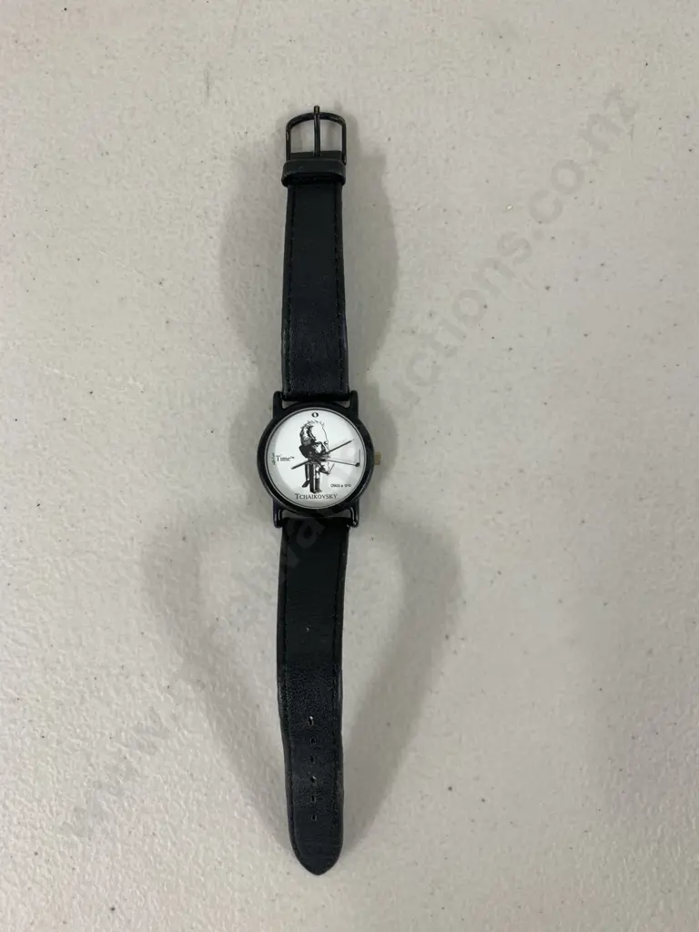 Tchaikovsky Largely Literary Collector Series Black Strap Watch Image 1++