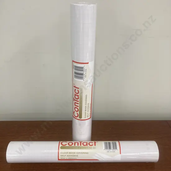 Lot of 2 Contact Premium Book Covering 60 micron 450mmx20m Clear