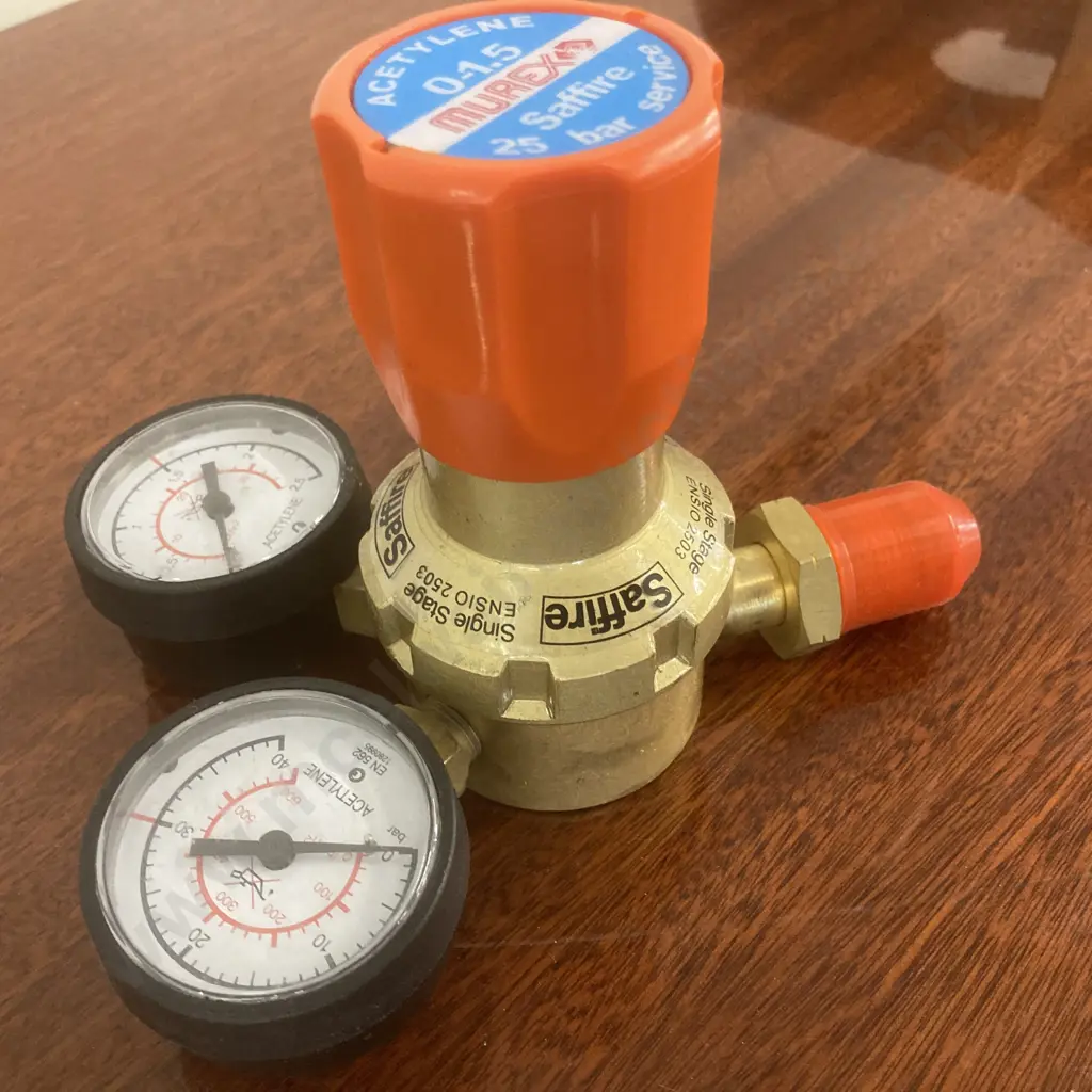 Murex Saffire Series 1+ Single - Stage Regulator EN ISO 2503 Acetylene 0-1.5 25 bar service Image 1++