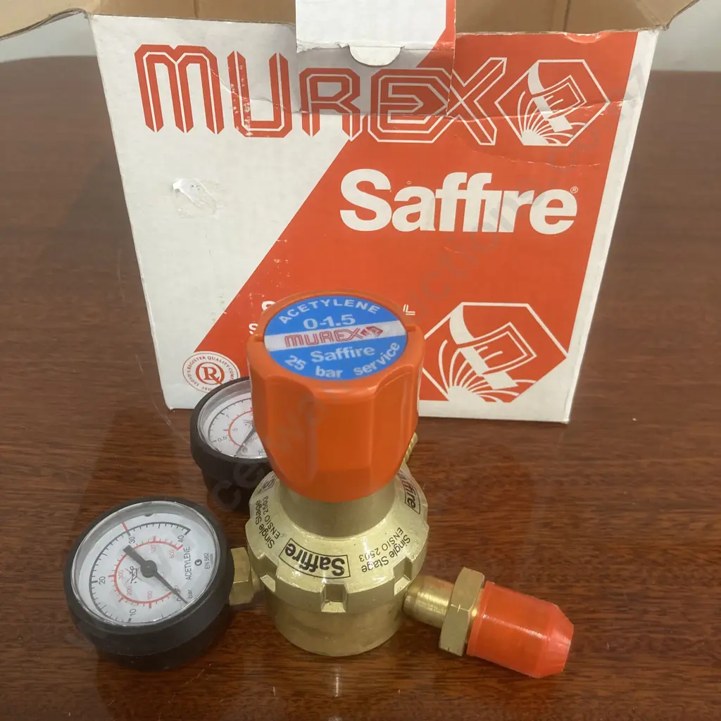 Murex Saffire Series 1+ Single - Stage Regulator EN ISO 2503 Acetylene 0-1.5 25 bar service Image 1++