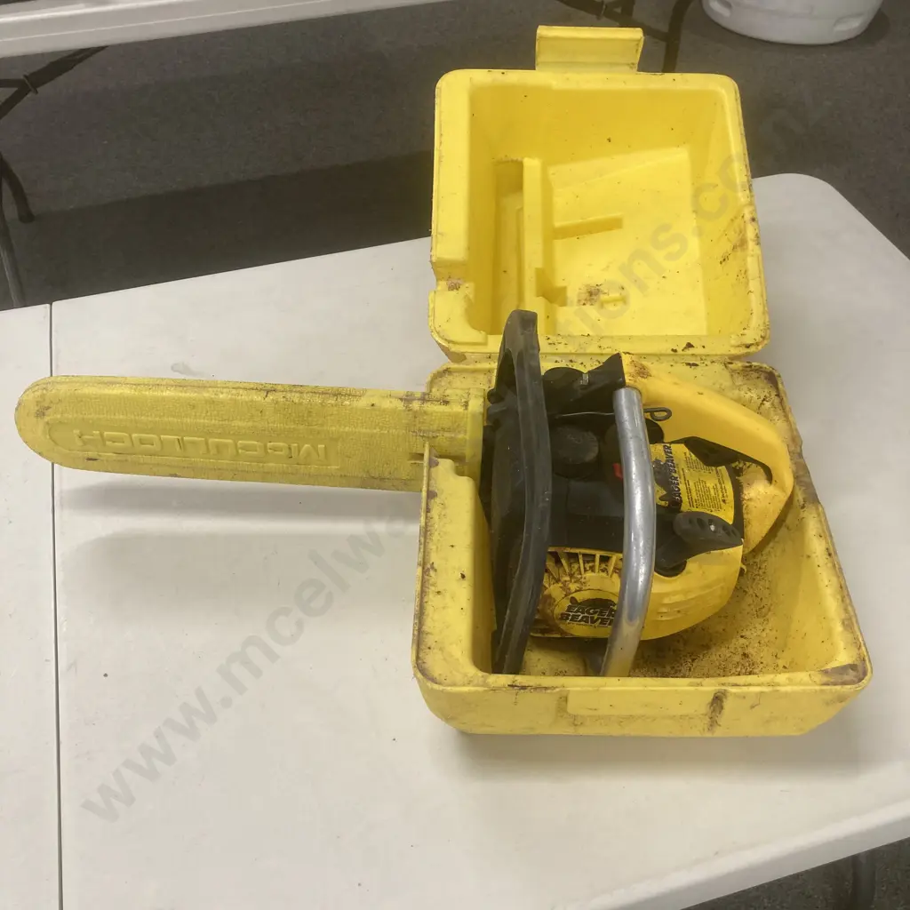 McCulloch Eager Beaver Chainsaw In Moulded Carry Case, 14" Bar Image 1++