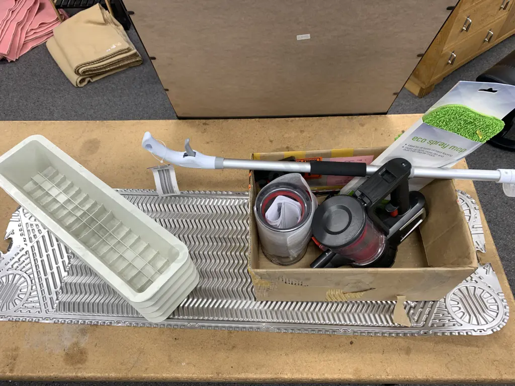 Box Lot Vacuum Parts, ECO Spray Mop Part, Plastic Troughs Etc (Dumped NCV) Image 1++