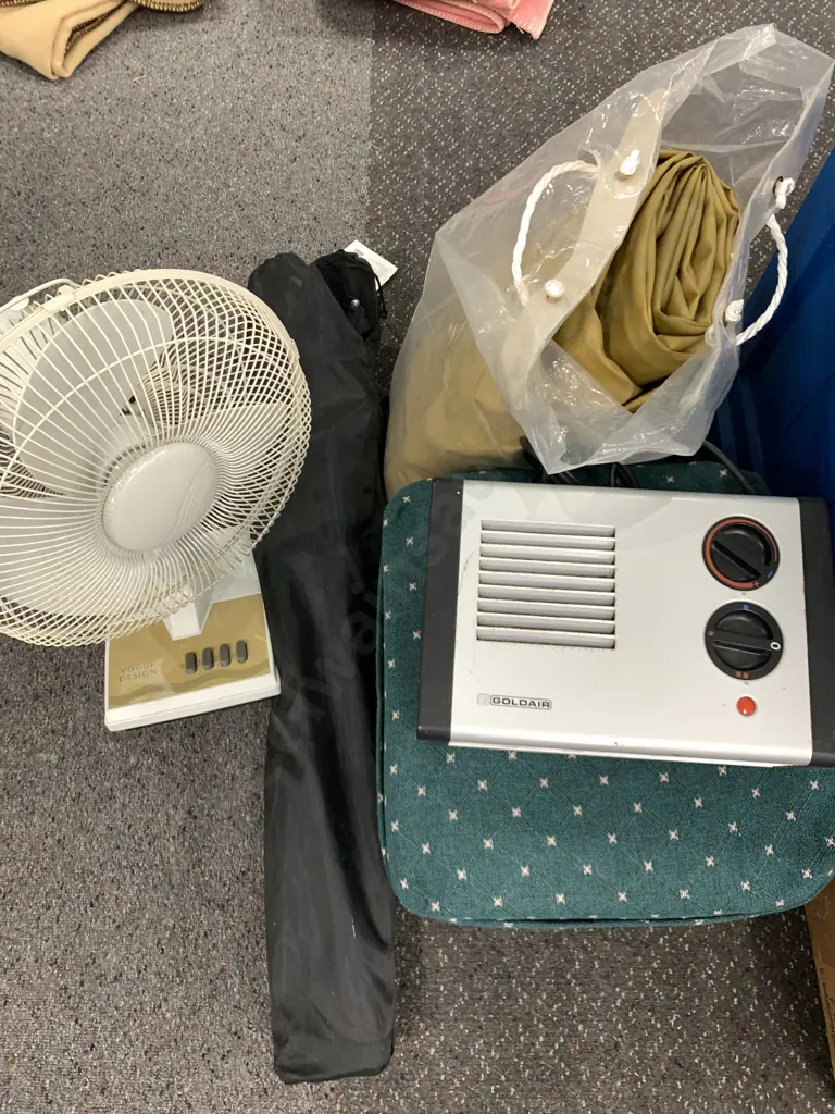 Jackeroo Camp Chair, Air bed, Pouffee, Desk Top Fan & Heater Image 1++