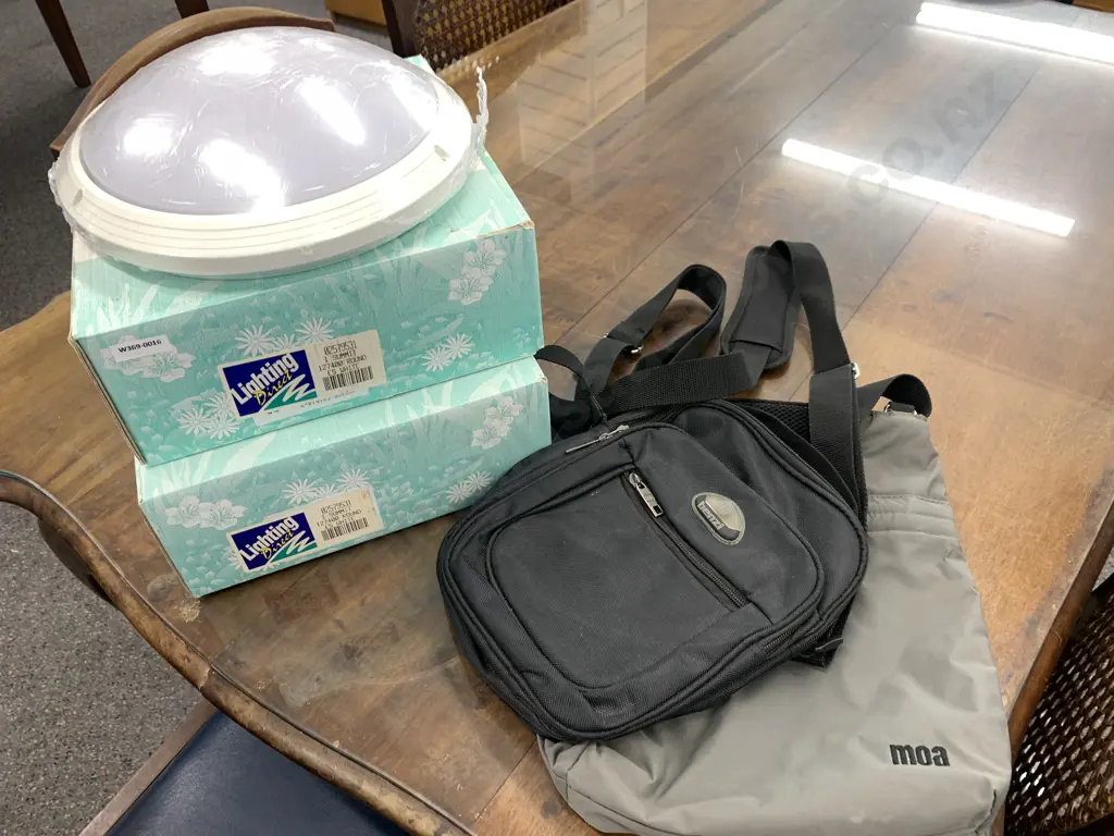 Pair of New Light Fittings, Benzi Multi Pocket Cross Body Shoulder Bag & MOA Dry Bag Image 1++