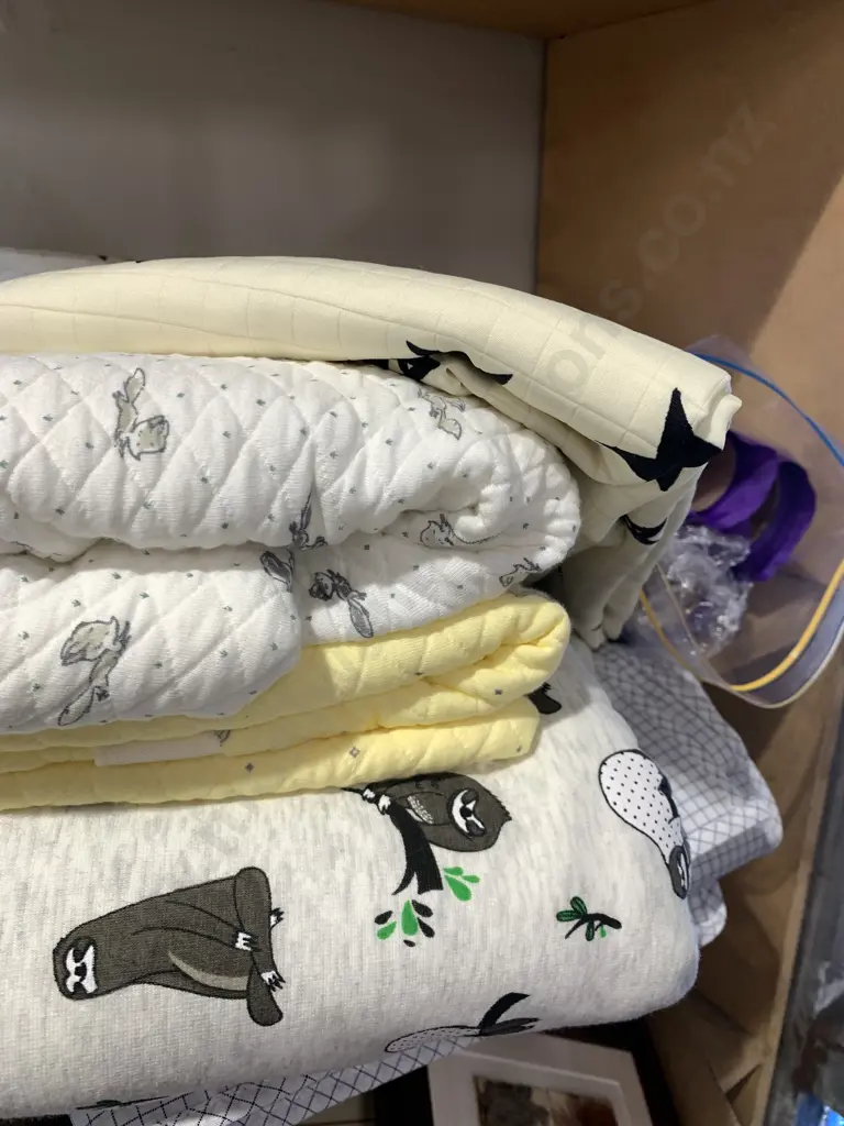 Assortment of New Fabric Pieces, Small Rolls of Fabric, Suit Bag Etc Image 1++