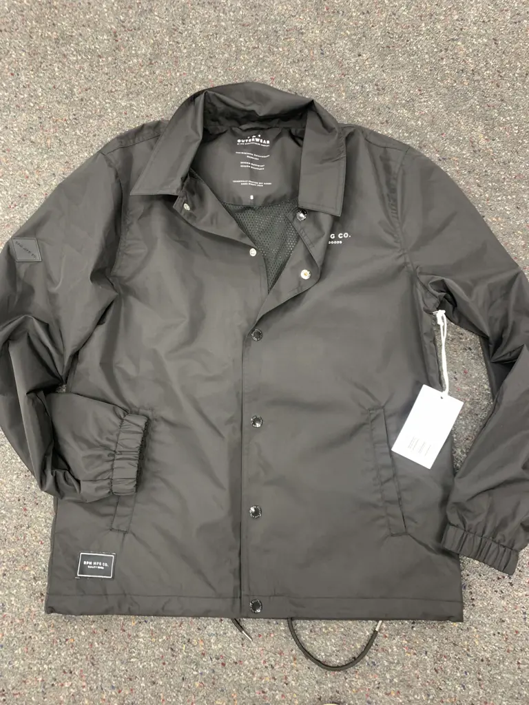 RPM Coach Rain Jacket, Black Sz S Image 1++