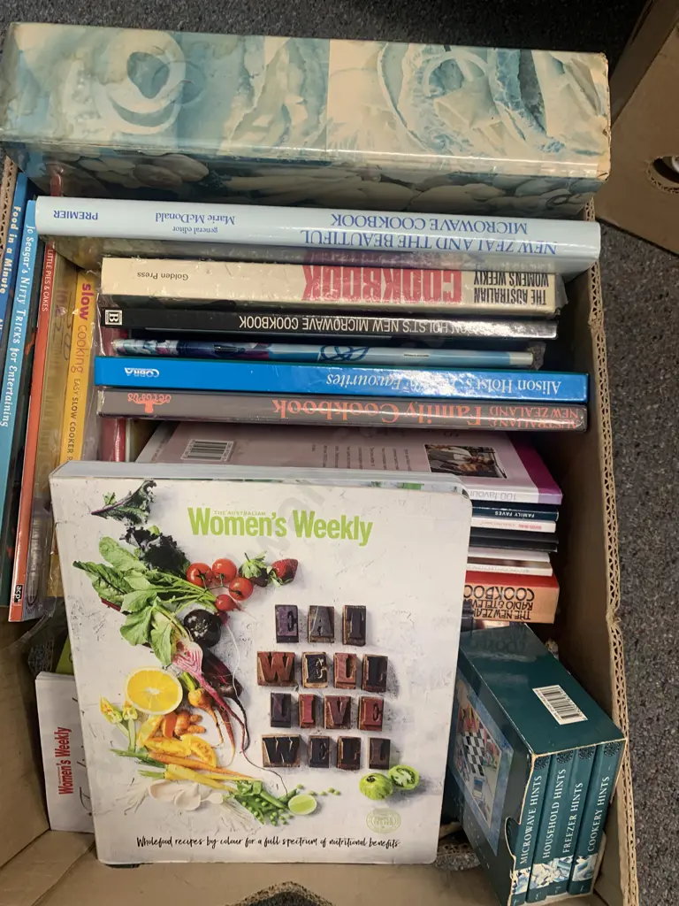 Box Lot Assorted Cookbooks, Craft And Garden Books Image 1++