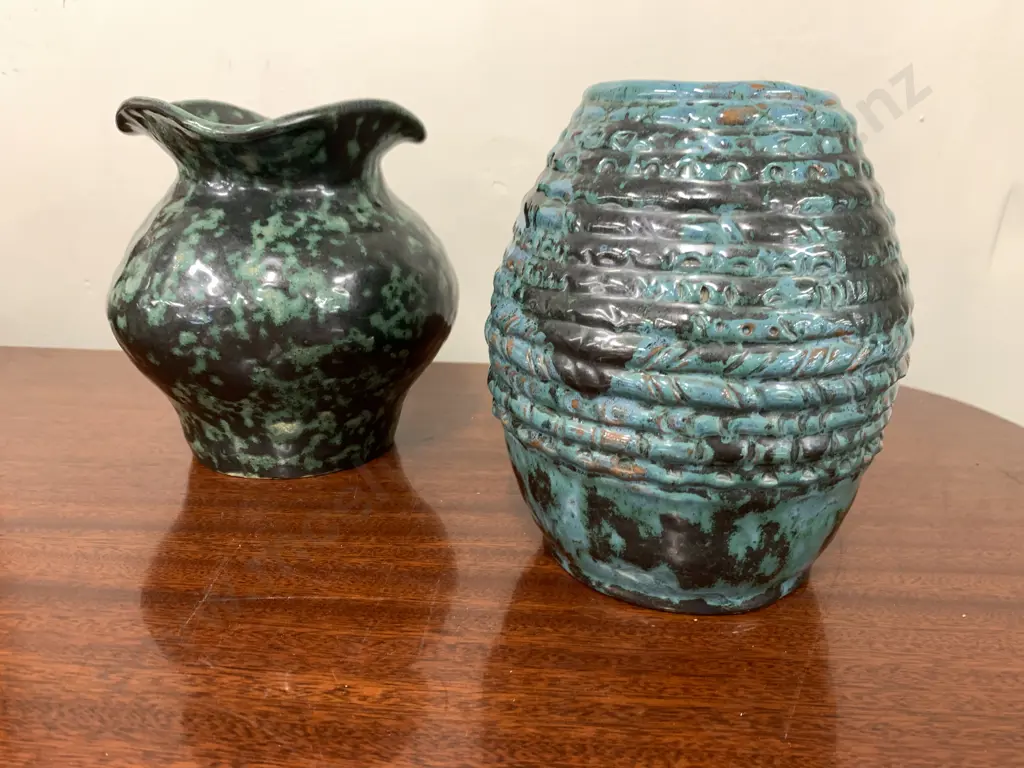Signed Art Pottery Vases x 2 Image 1++