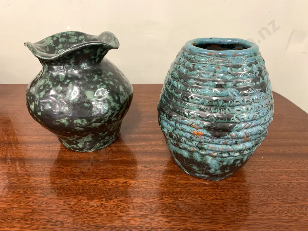 Signed Art Pottery Vases x 2 Image 1++