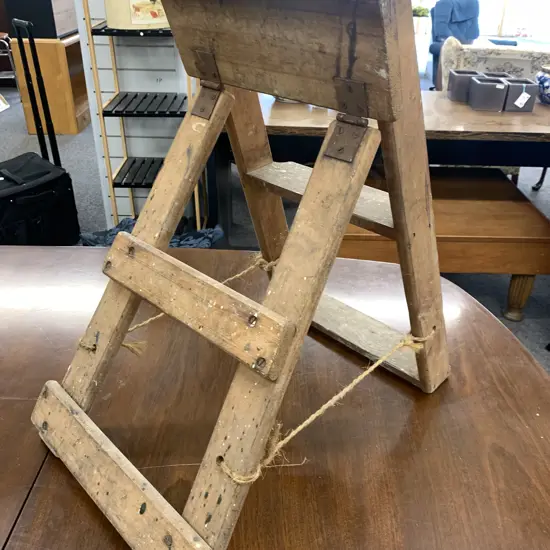 Vintage Wooden Stepladder, H62cm