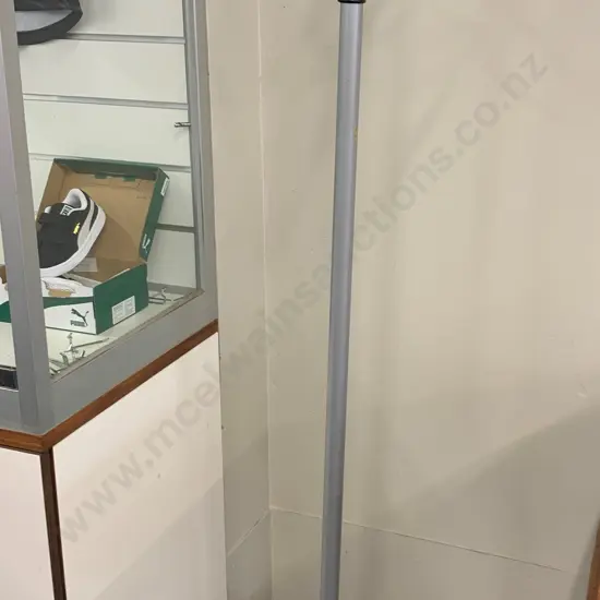 Modern Silver & Black Coat Stand 4 Swivelling Sections At Top, Adjustable Legs, H172cm