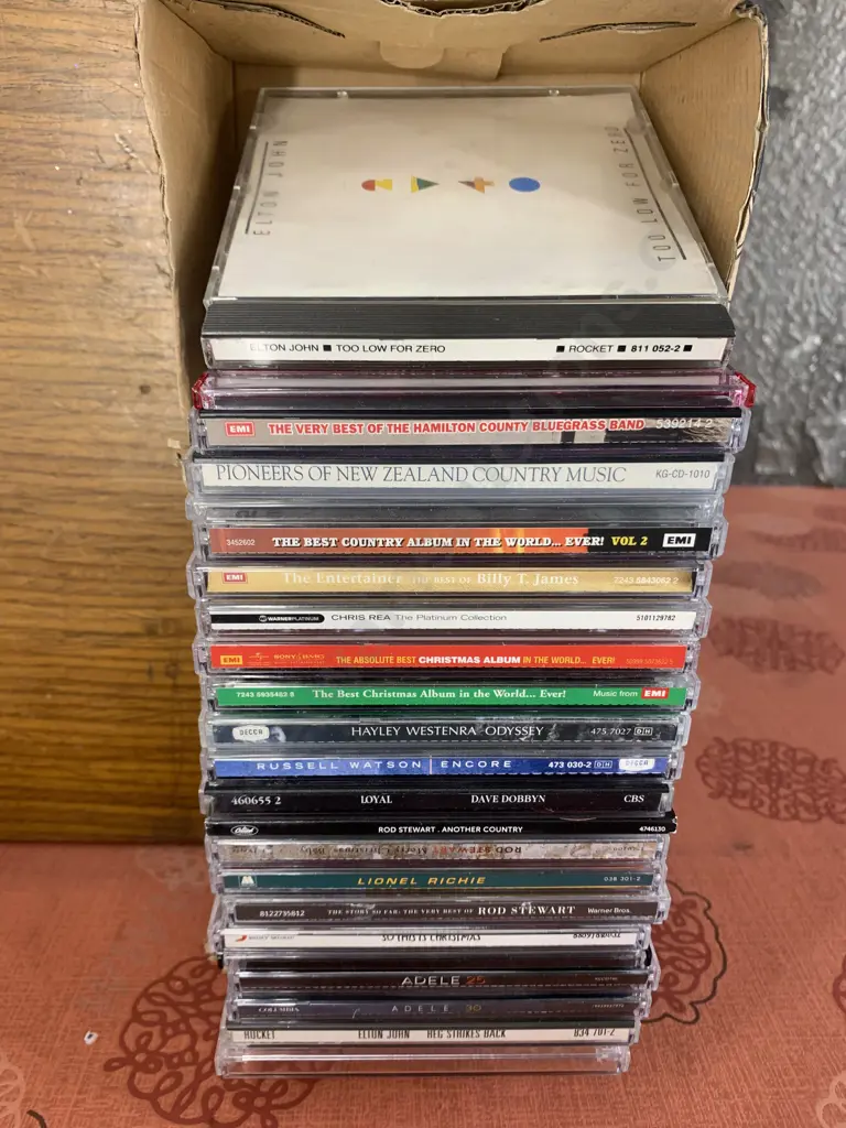 Box of 23 CDs - Christmas, Elton John, Dave Dobbyn, Country Music Etc Image 1++