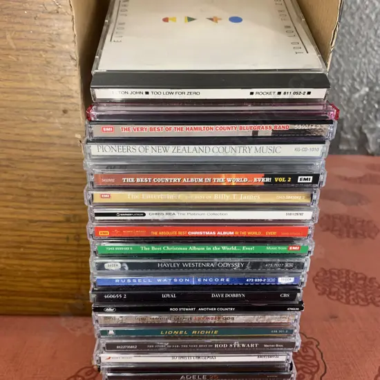 Box of 23 CDs - Christmas, Elton John, Dave Dobbyn, Country Music Etc