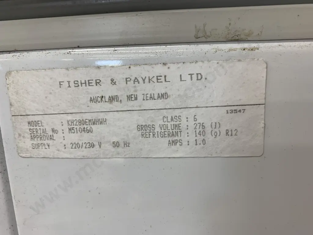 Fisher & Paykel Kelvinator 276 Litre Chest Freezer, Model KH280EMWHWH, H90 W88 D65cm Image 1++