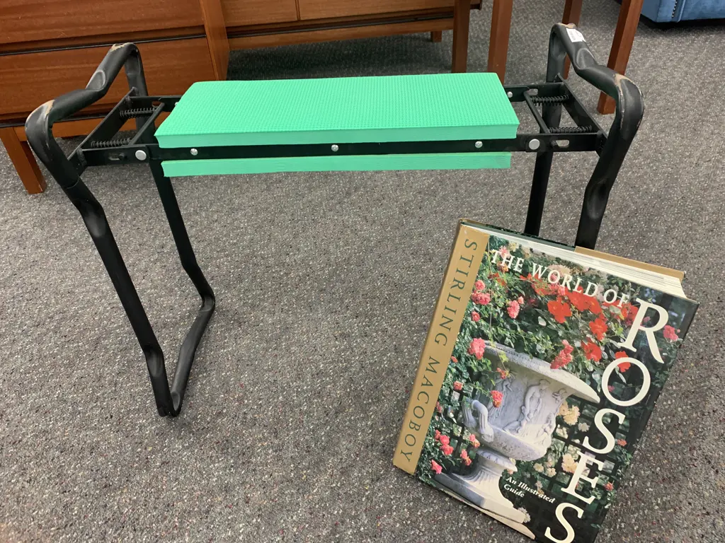 Stirling Macoboy 'The World of Roses' & a Foldup Garden Stool Image 1++