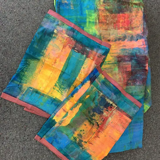 Hand Dyed Duvet Cover & Pair of Pillow Cases, W210 L209cm