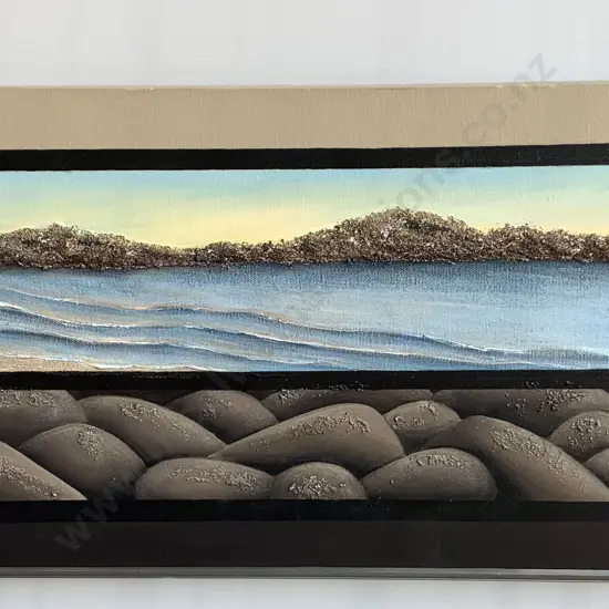 Pohutakawa Memories by Toni Dolan - Acrylic & Mixed Media, 30 x 91cm