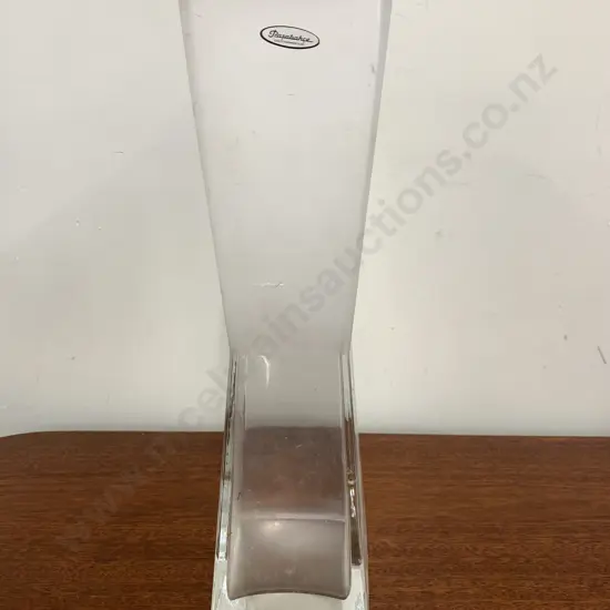 Pasabahce Hand Made Square Glass Vase, Clear & Frosted, H40 W10 D10cm