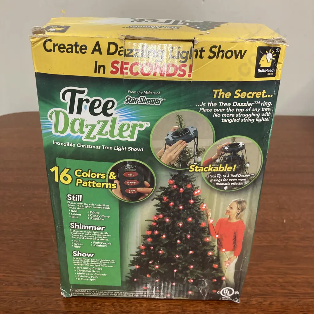 Star Shower Tree Dazzler LED Christmas Tree Holiday Lights, Adjustable, Multicolour, 16 Colours & Patterns Image 1++