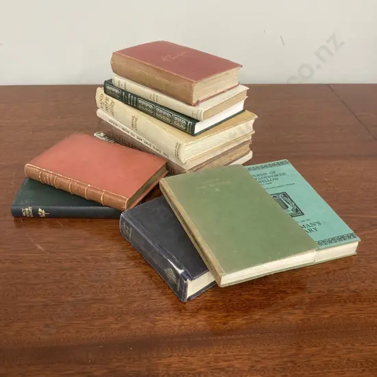 Lot of 12 Assorted Antique / Vintage Books, Poetry, Dictionary, The Dagonet Reciter, Land Of Hope & Glory Etc
