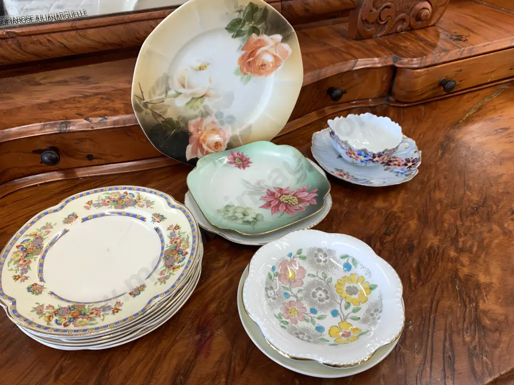 Assortment of China Demi Dishes, Side Plates Etc Image 1++