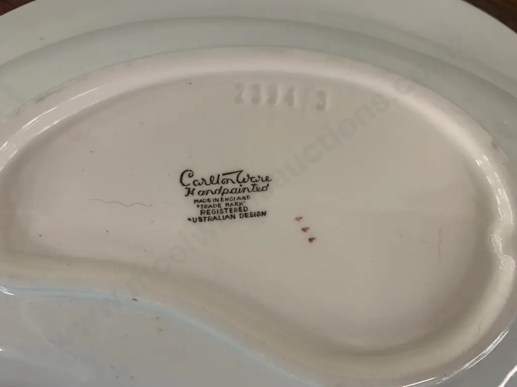 Rare Quirky Art Deco Handpainted Carlton Ware "Wind Swept" Serving Dishes x2 & Condiment Pot With Under Plate Image 1++