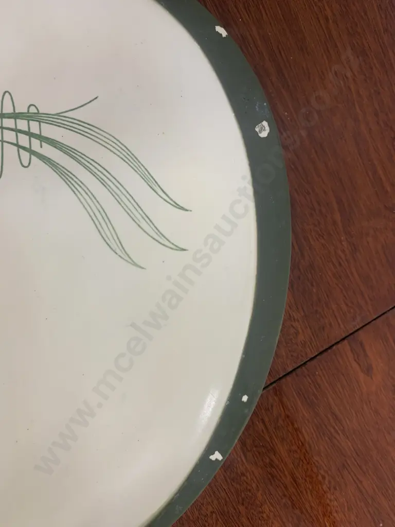 Rare Quiry Art Deco Hand Painted Carlton Ware "Wind Swept' Serving Dishes x2 (af to 1) & Colindar Green / Cream Image 1++
