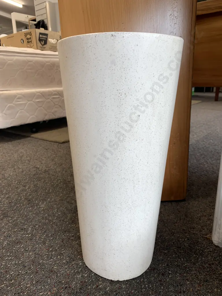 Tall Slender Cream Planter, H46cm Image 1++