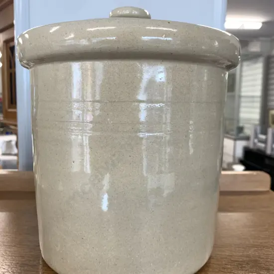 Lidded Stoneware Jar, H24cm