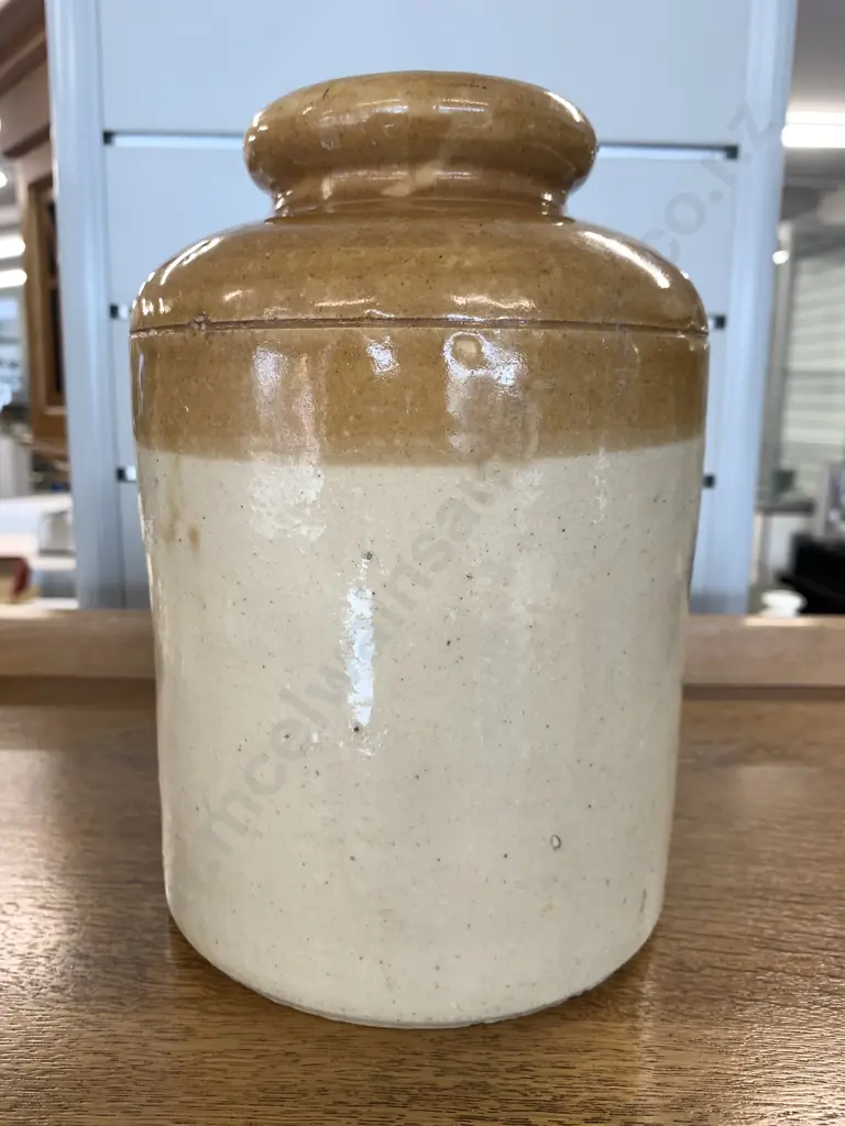 Stoneware Jar, Two Toned, H22cm Image 1++