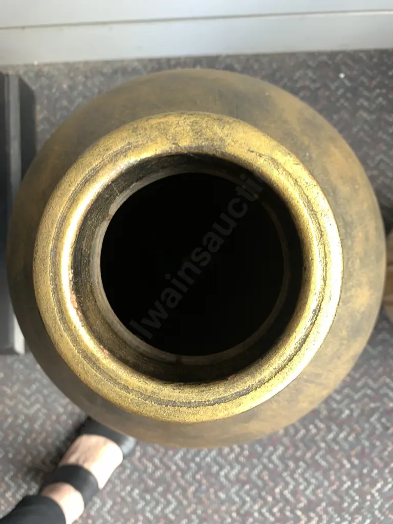 Large Decorative Vase, Black & Gold Tones, H64cm Image 1++