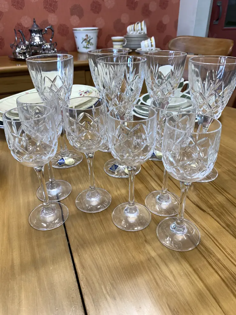 Assortment of Crystal Glasses, Bohemia Etc Image 1++