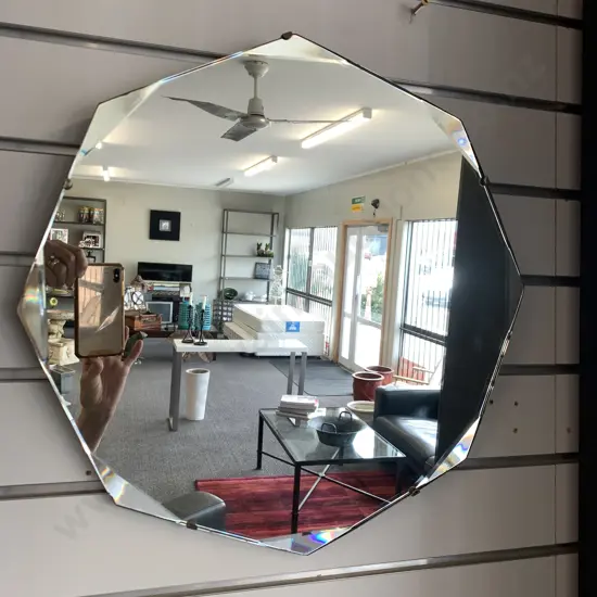 Vintage Retro Octagonal Mirror, 50 x 50cm