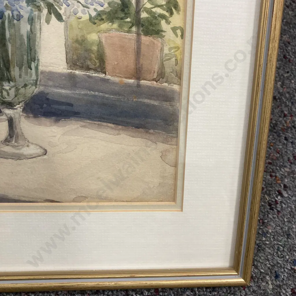 Original Watercolour by E.Hartley Mooney 1931 (Artist For Manchester City Council) In a Glazed Gold Frame, 38 x 30.5cm Image 1++