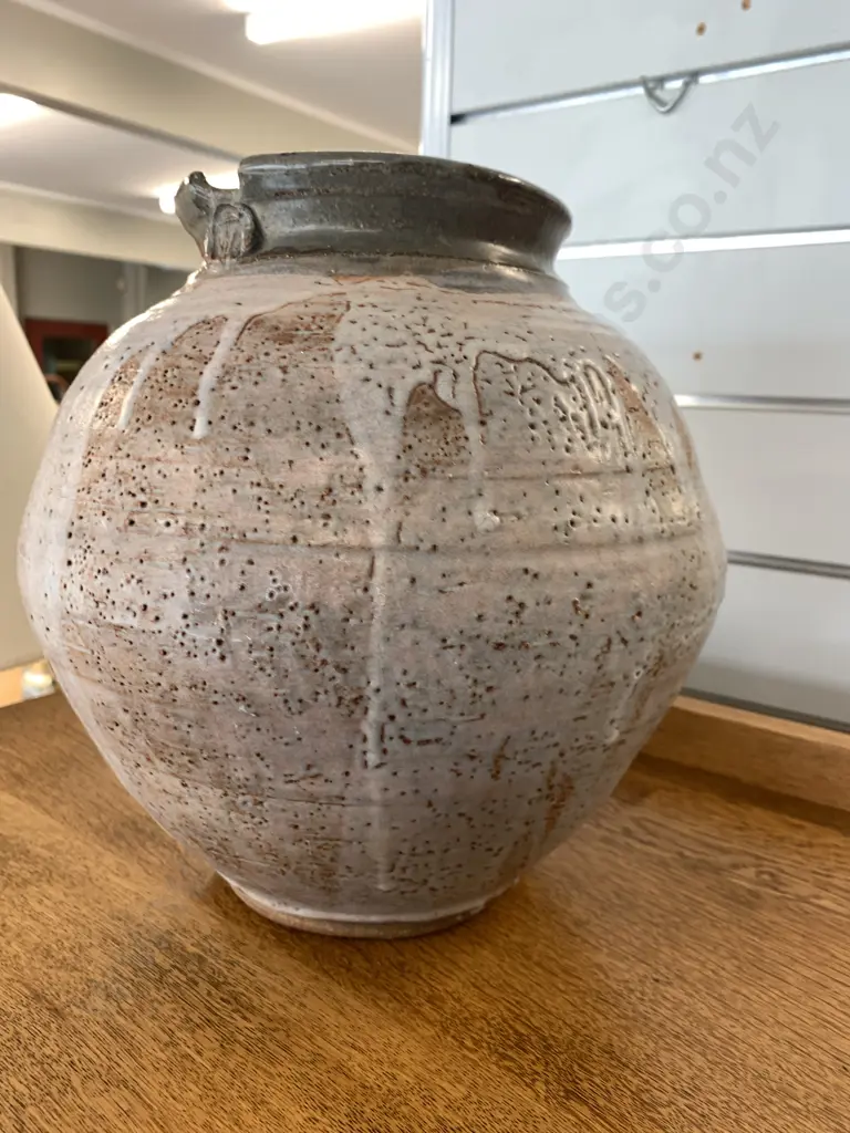Large Drip Glazed Pottery Vase, H27cm Image 1++