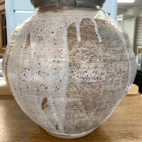 Large Drip Glazed Pottery Vase, H27cm