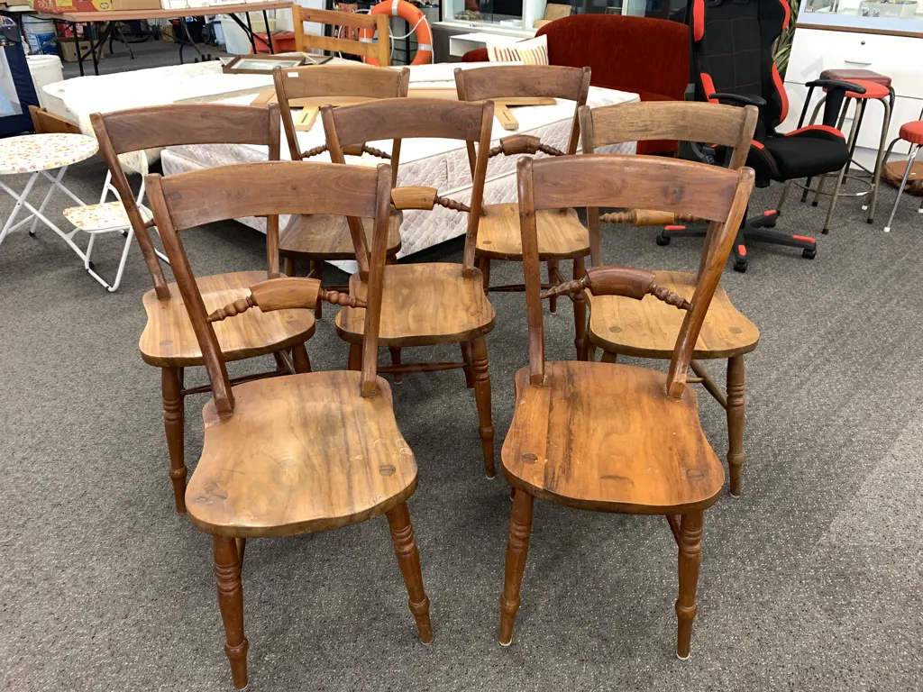 Set of Seven Scroll Back Oxford Chairs Image 1++