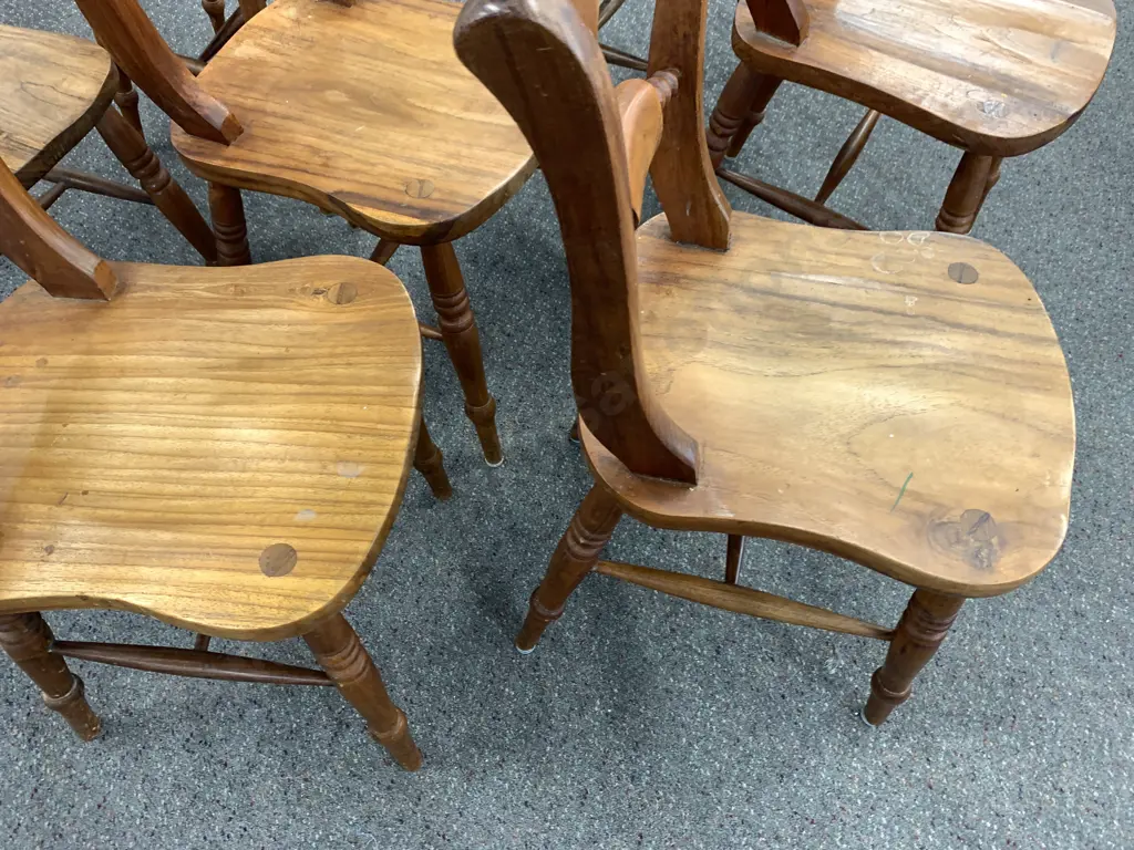 Set of Seven Scroll Back Oxford Chairs Image 1++