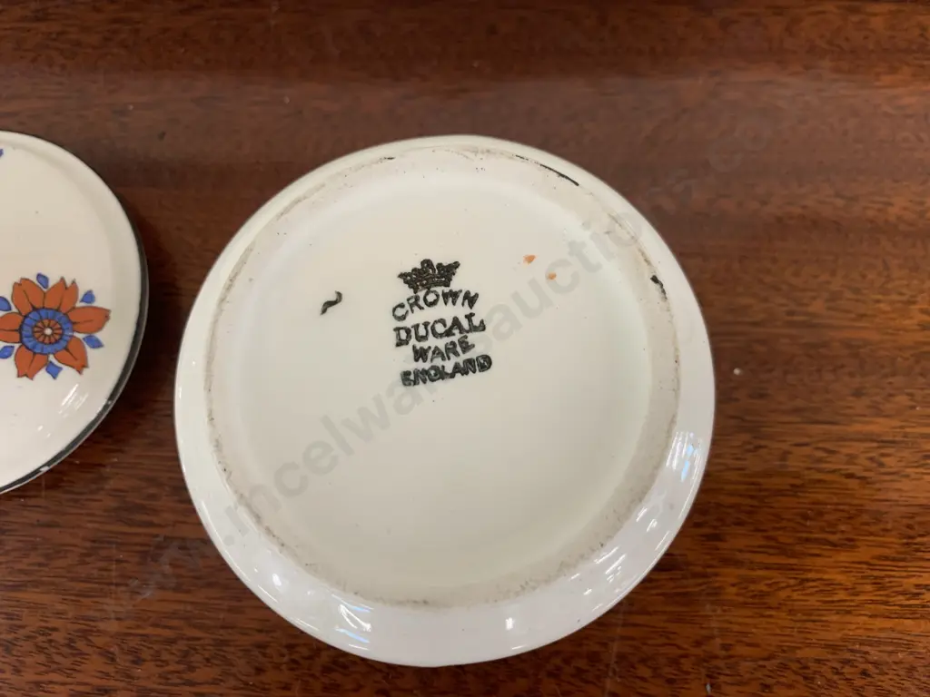 1920's Crown Ducal Dressing Table Vanity Set (af to Ring Holder) Image 1++