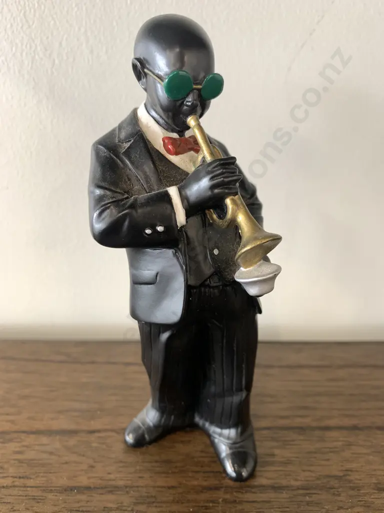 Jazz Blues Trumpet Player Figurine, H17cm Image 1++