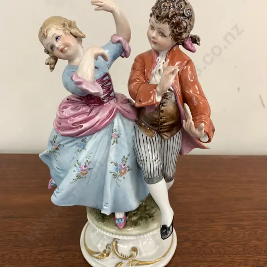 Italian Capodimonte Bruno Merlin Dancing Couple Fiqurine