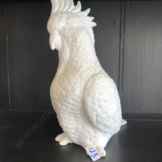 White Porcelain Cockatoo Ornament H25cm