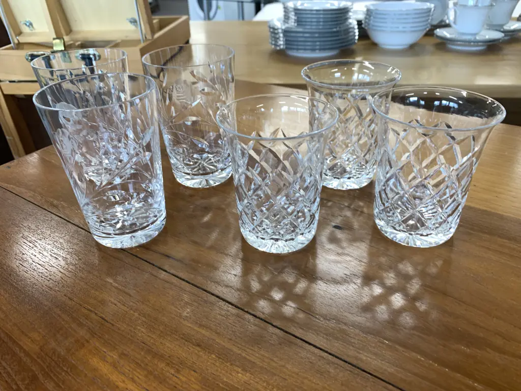 Lot of 6 Crystal Glasses Image 1++