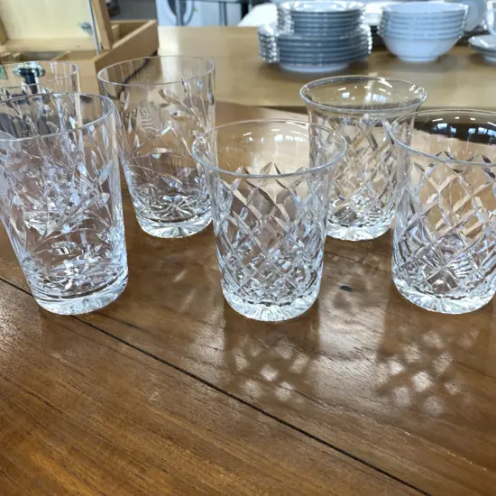 Lot of 6 Crystal Glasses
