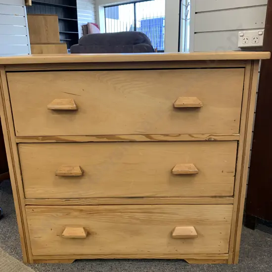 Vintage Rimu? Chest Of Drawers, 3 Drawer, 78.5 x 89cm